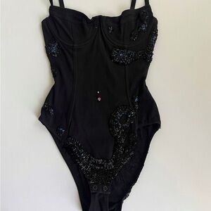American Apparel Handbeaded Bodysuit